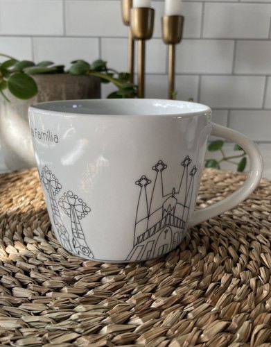 La Sagrada Familia White Coffee Tea Mug Barcelona Spain Gaudi Travel Souvenir