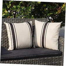 Outdoor Pillow Covers Waterproof 20x20 Set of 2 Decorative 20x20 Inch Beige