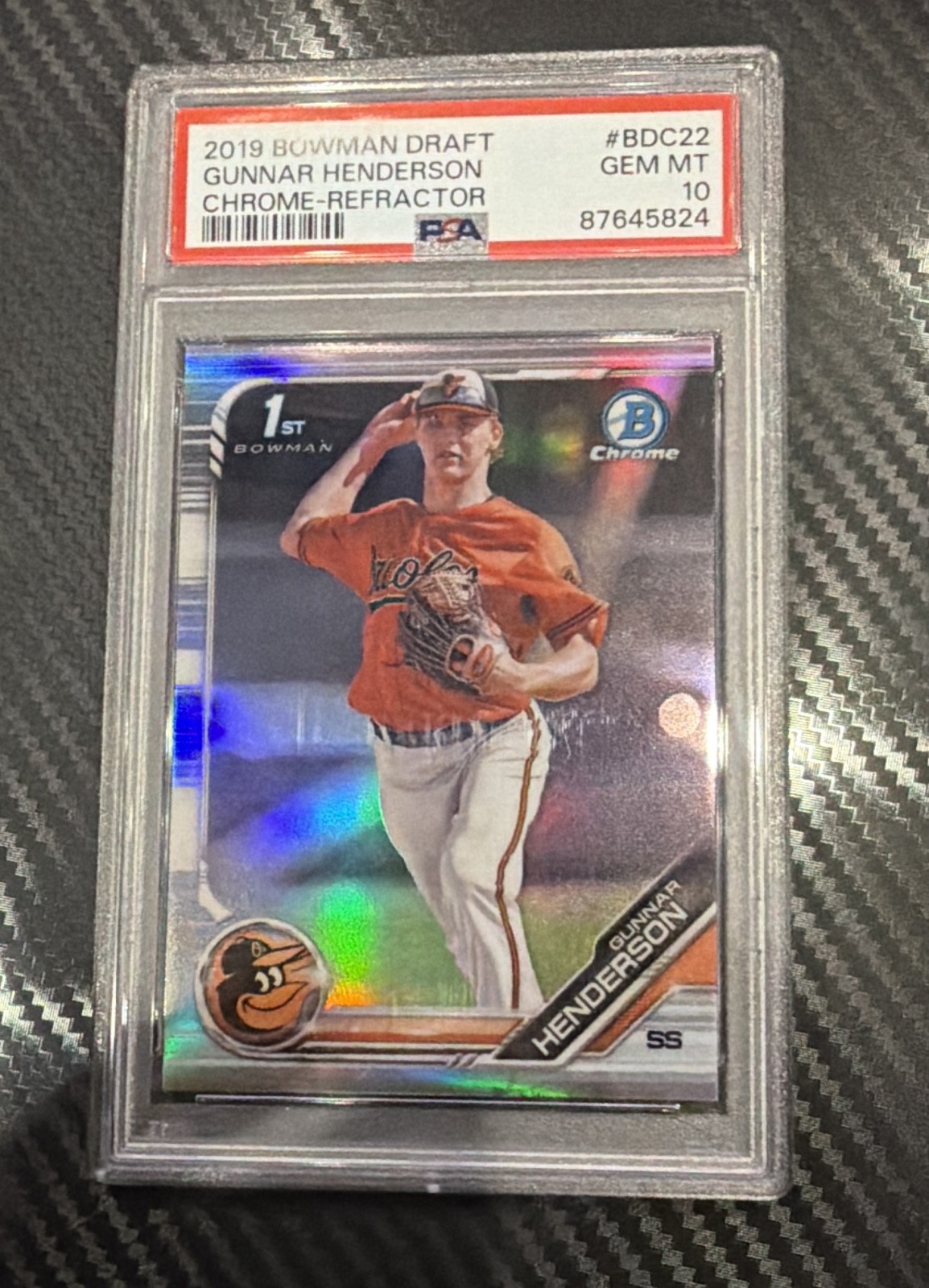 2019 Bowman Draft - Chrome Gunnar Henderson #BDC-22 Refractor (RC)