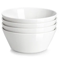 35 OZ Soup Bowls, White Porcelain Bowls Set of 4, Deep Bowls for Kitchen, Lar...