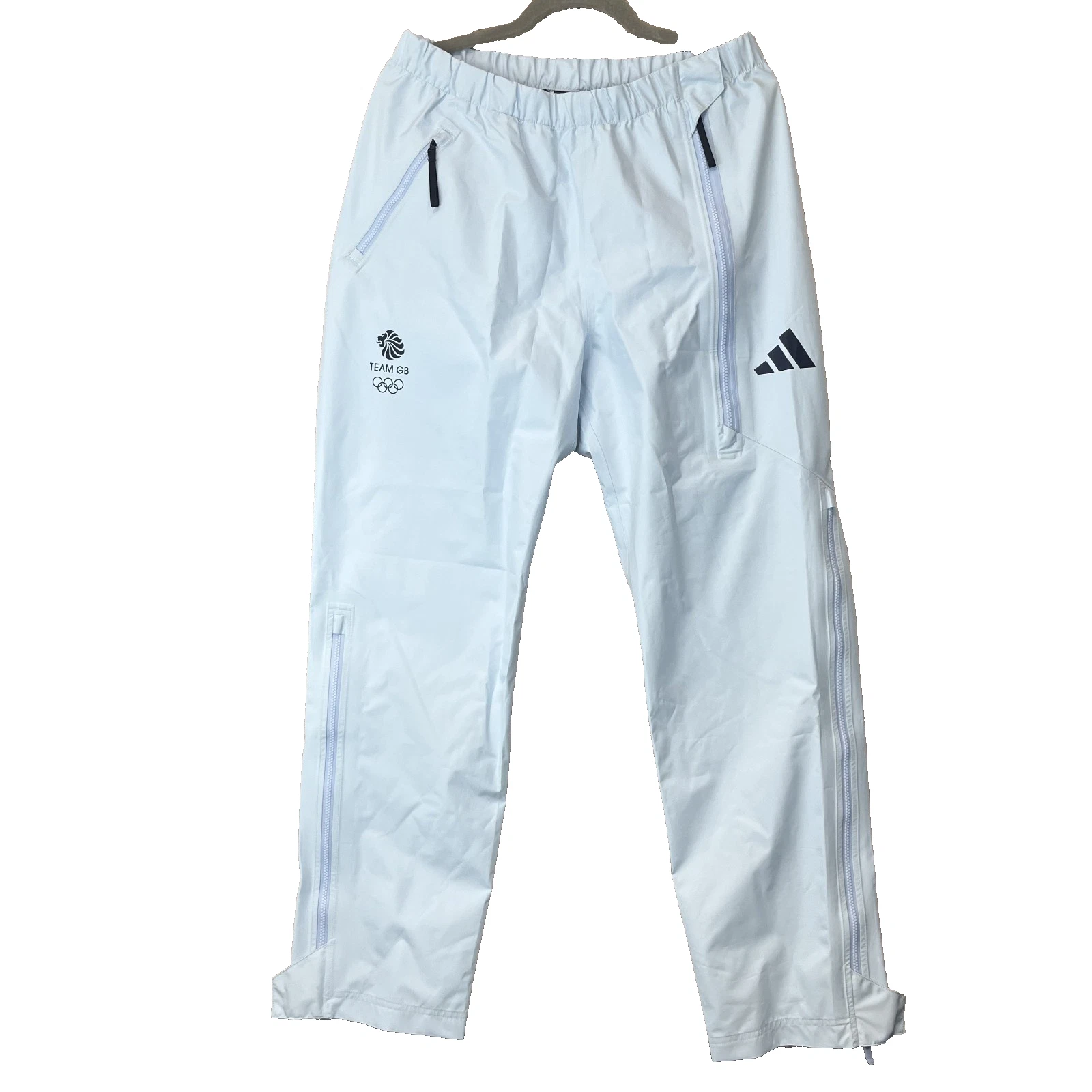 Adidas Team GB Women's Rain Pants Trousers Light Blue Medium UK 14 NWT