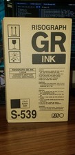 2 New Genuine Riso S539 / S-539 Black Duplicator Ink Box of 2 for GR1700, GR1750