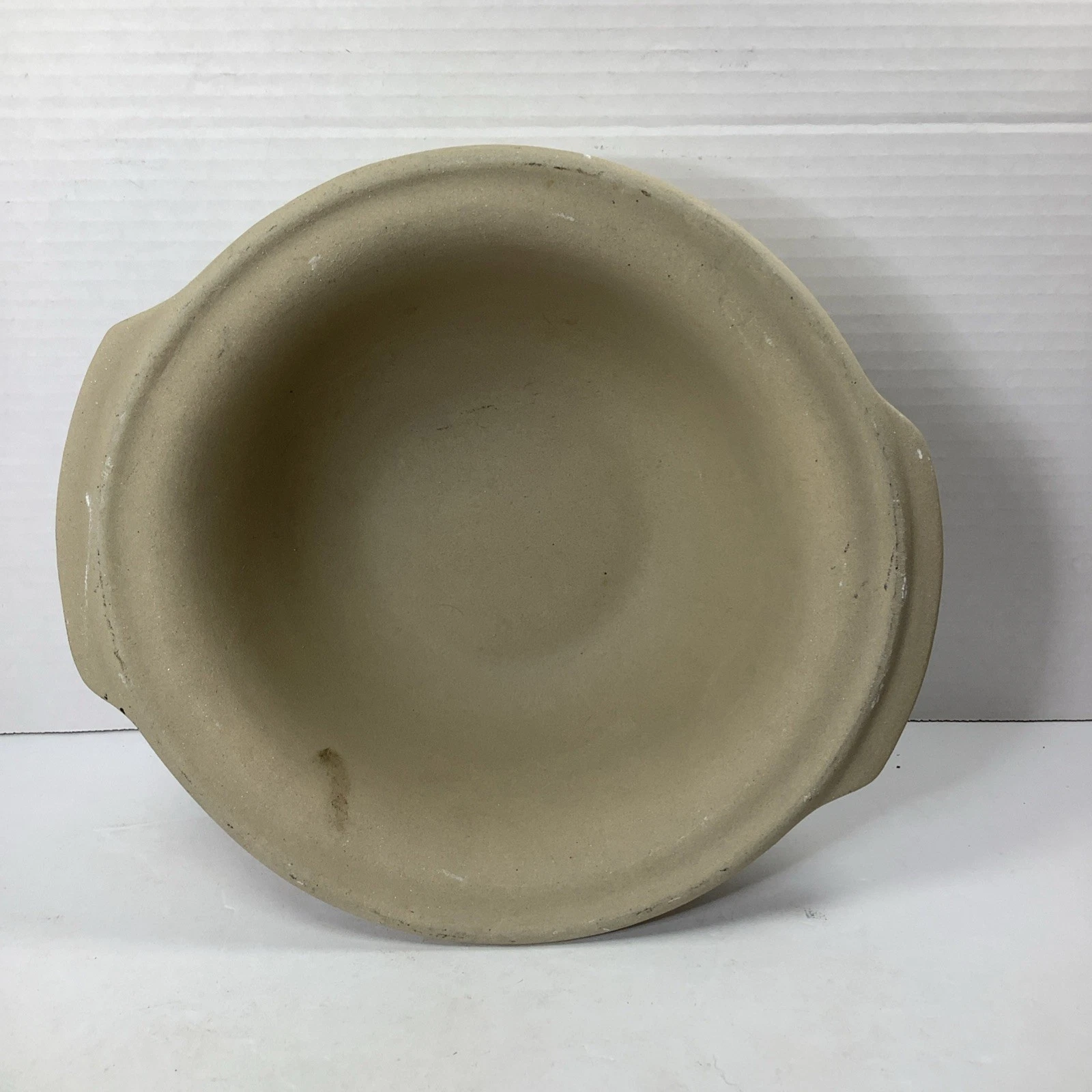 Pampered Chef Stone Bowl Small 8" Round Deep Lid 8in
