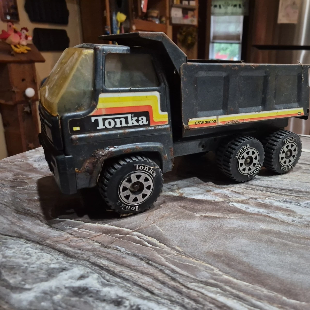 Tonka ダンプカー GVW 35000 ビンテージ Tonka Black Vintage Manufacture Diecast Dump Trucks for sale | eBay