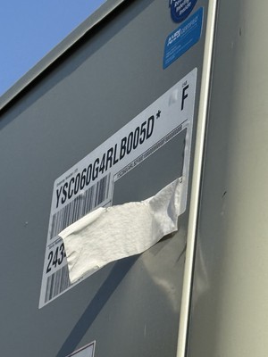 5 Ton TRANE Gas Electric Rooftop Unit 460v M# YSC060G4RLB005D Minor Scratch & D