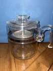 New ListingVintage Pyrex Flameware Glass 6-9 Cup Percolator Coffee Pot Complete - 7759