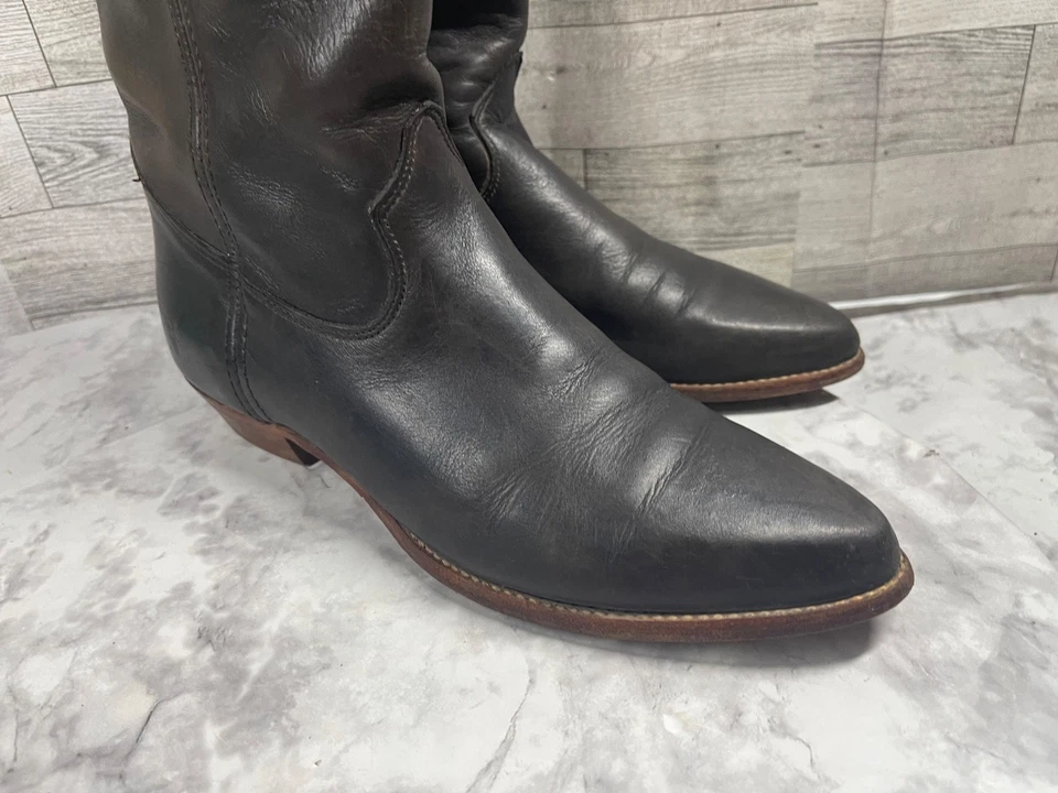 Frye Western Boots Women 8.5M Billy Shoes Brown Leather Pull On Cowboy Boho - Image 2 of 4