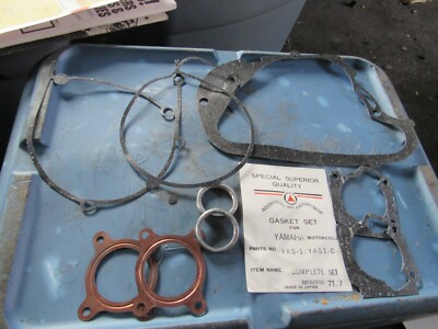 NOS Gasket Set Kit Yamaha YAS1 YAS1C head base clutch exhaust stator gasket