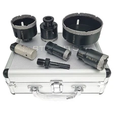 7pcs 5/8-11 Diamond Drill Core Bits Set Kit Hole Saw For Marble Granite Tile