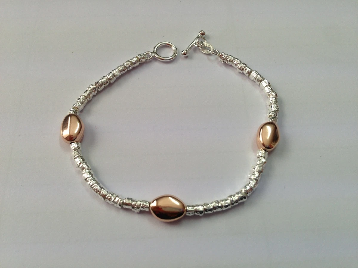 Braccialetti In Argento Sterling Martellato Fatti A Mano - Foto 11