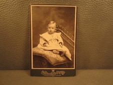 Victorian Antique Cabinet Card Photo of Young Baby Girl