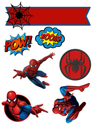 SPIDERMAN PERSONALISED PRINTED EDIBLE BIRTHDAY CAKE TOPPER DECORATION | eBay