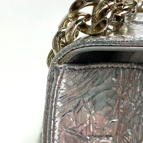 UNUSED DIOR Small flap DIORAMA Shoulder Bag Silver/GoldHW - Foto 8 di 12