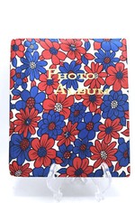 Vintage Floral Flower Fabric Photo Album Blue Red Empty Blank Scrapbook