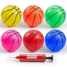 SYNCFUN 6 PCS Mini Basketballs, 5 inches Colorful Small Basketball for Basket...