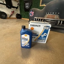 6 Shell Rotella T6 Full Synthetic 5W-40 Diesel Engine Oil (1-Quart, Single Pack)