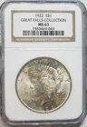 1922 Peace Dollar NGC MS-63 Great Falls Collection