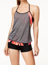 Nike Rule Beam Layered Halter Tankini Top, NESS8256DS, Size XS, MSRP 78