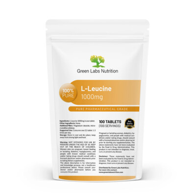 L-Leucine 1000mg Tablets   Pure Amino Acid for Muscle Growth, Strength, Recovery