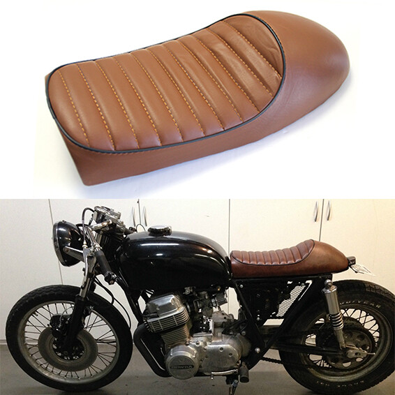 Black Cafe Racer Seat Custom Vintage Hump Saddle For Honda CB200