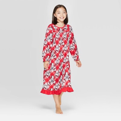 Girls' Hello Kitty Granny Nightgown Sanrio XS Size 4/5 Red