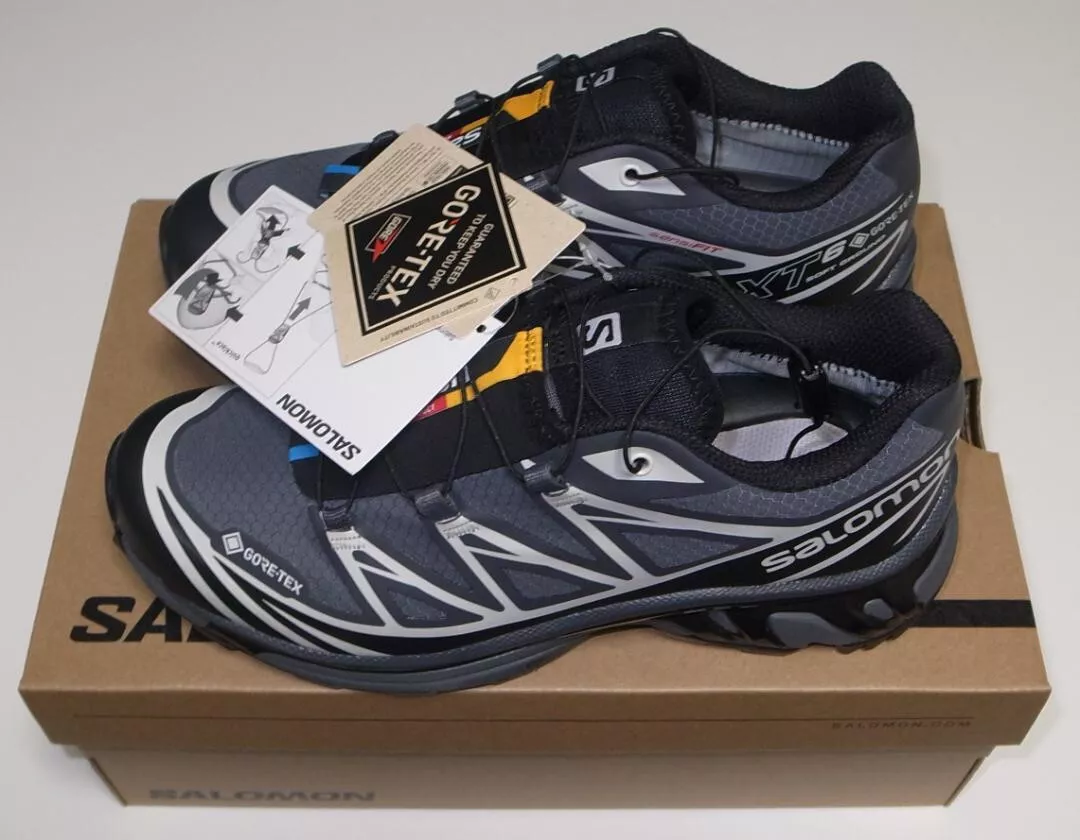 Salomon XT-6 GORE-TEX Black Ebony Lunar Rock L41663500 Size 23.5cm