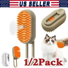 Cat  Dog Steam Brush 3-in-1  Pet Hair Remover, Cleaner  Massager for All Pets