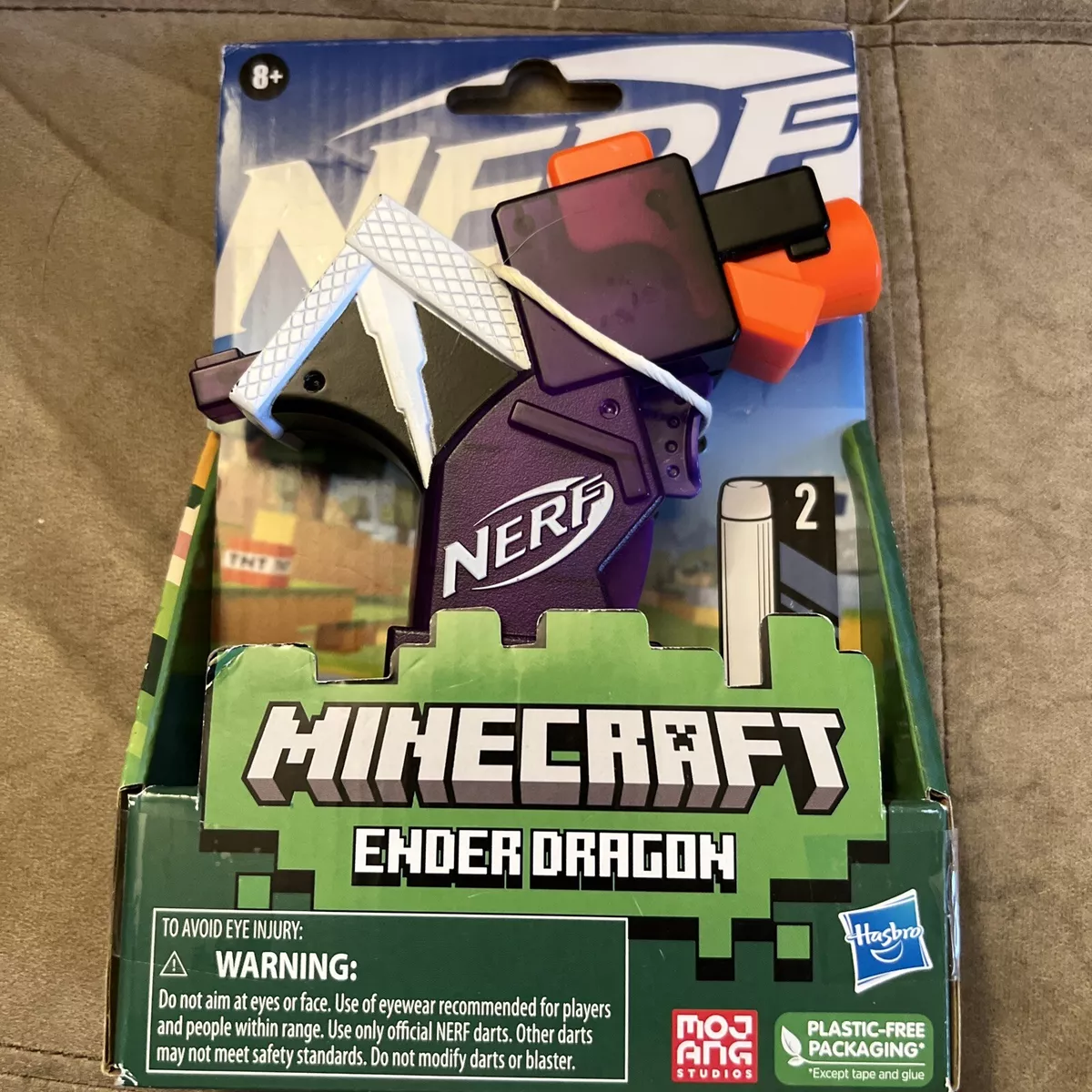 Nerf Minecraft Ender Dragon Blaster and 12 Nerf Elite Foam Darts - Nerf