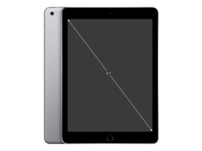 Apple iPad 6 6th Gen 32GB, WiFi, 9.7in Space Gray supports apple