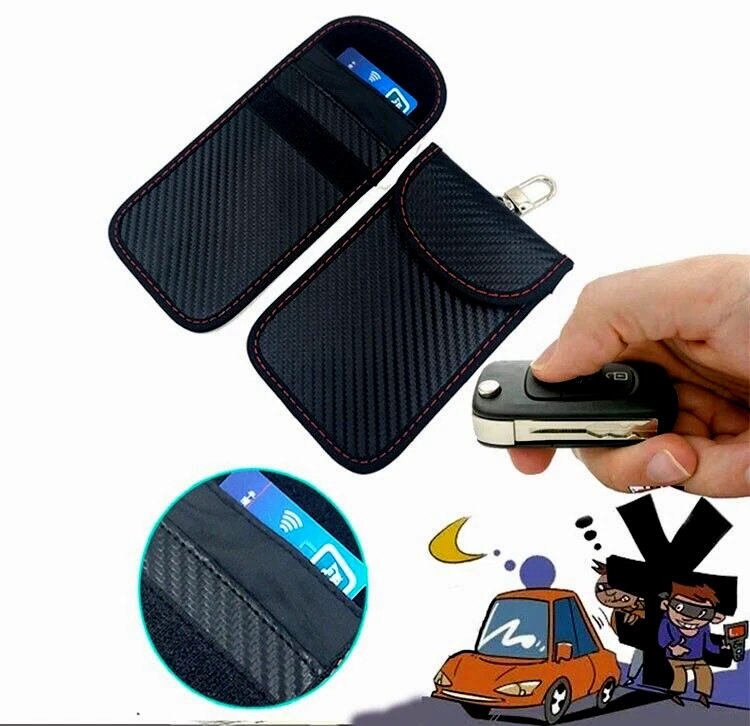 FARADAY ANTI HACKING KEY CASE CARBON ID BLOCKER, KEYS SIGNAL RF EMF BLOCKER CASE — 第 4/4 张图片