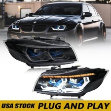 Conjunto de faros LED para BMW E90 E91 2005-2012 DRL señales de giro secuenciales
