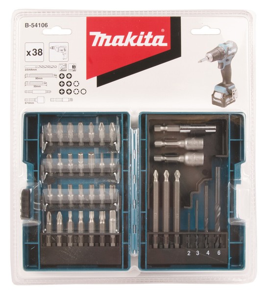 Makita® Bohrer-Bit-Set 38 Tlg. B-54106 Bit-Sortiment Schraubendreher- Und Bohrer-image
