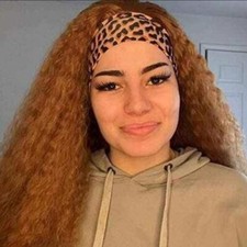 Blonde Kinky Straight Headband Wig for Women 22 Inch Wigs with Black Band