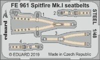 MW22 Eduard FE961 Spitfire Mk.I Seatbelts Steel 1/48 Zoom Set For Tamiya