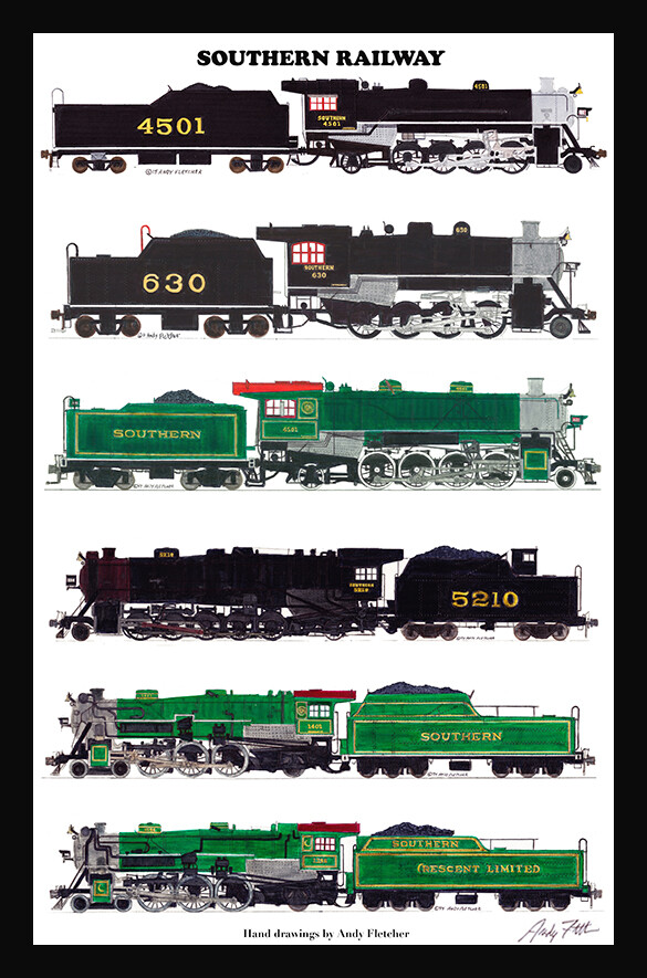 Poster Déco Vintage Southern Railways - South For Winter Sunshine - Idéal Pour Salon, Bureau Ou Chambre