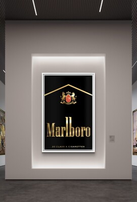 Marlboro Black Box Canvas Poster wall art home decor Portrait gallery