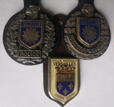 Insignes Police nationale du château de Versailles, lot de 3 (obsolètes)...