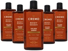 Cremo Golden Amber Body Wash for Men, Tropical Marine, 16 FL OZ - 5 Pack