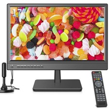 othoig 17 inch TV,Small HD Widescreen LED with Antenna,Digital ATSC Tuner-Fre...