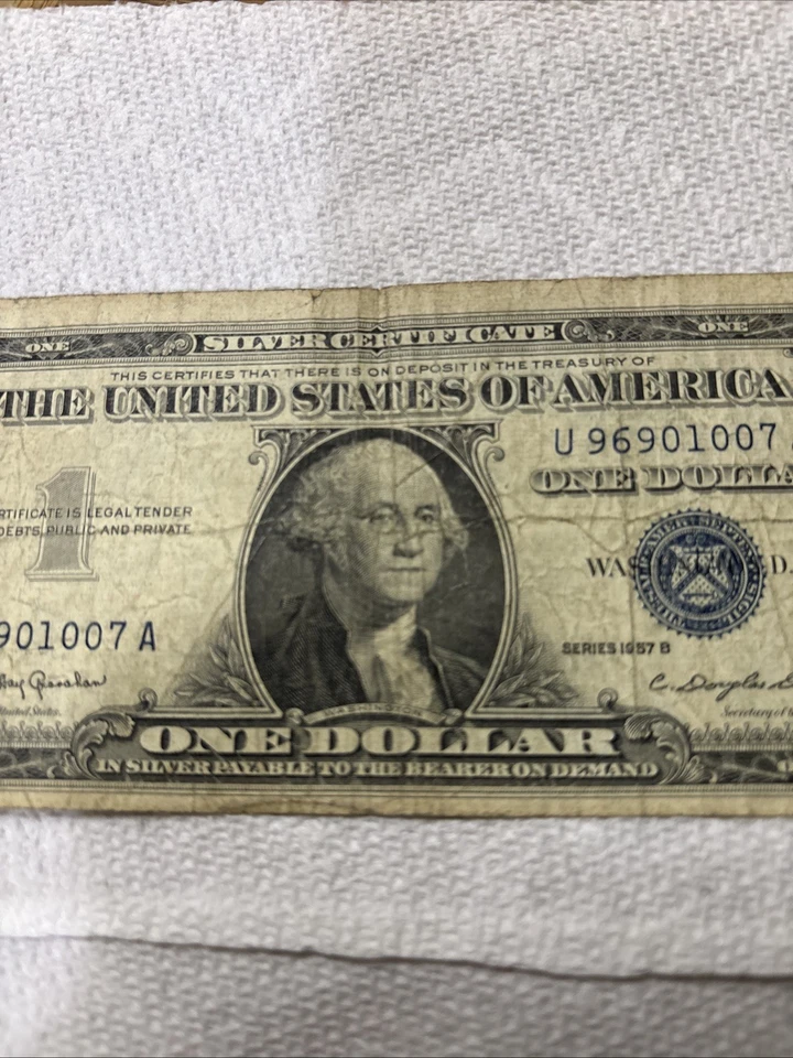 'Rare' 1957 B 1$ Silver Certificate With Off Center Error - Image 3 of 4