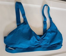 NWT Pilyq PQ D Ocean Blue Genesis Halter Bikini Swim Top 119091