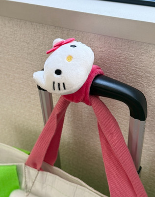 Hello Kitty Plush Slap Band Cable Organizer Travel Holder Japan