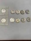 Lot of 10 Washington Silver Quarters 1961-1964