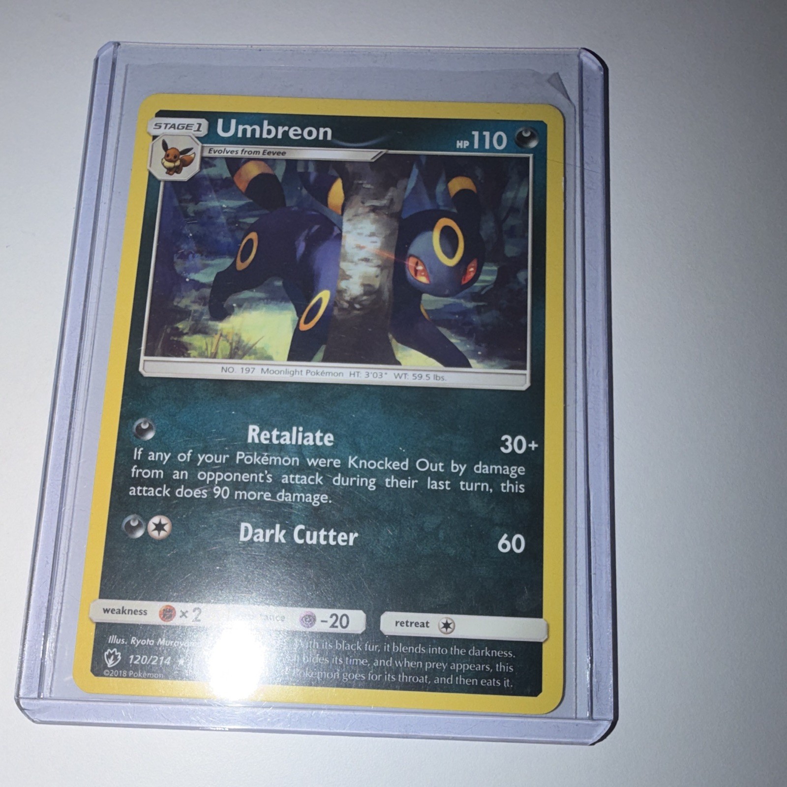 Pokémon TCG Umbreon 120/214 Lost Thunder Non-Holo Card