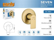 Duscharmatur Einbau Gold gebürstet SEVEN Easily 94021 Messing Modern dfh