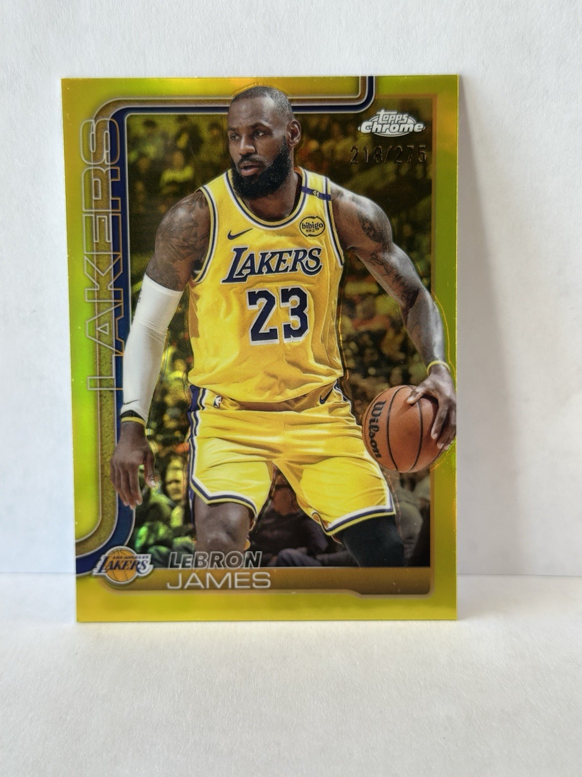 2025-26 Topps Chrome - LeBron James #127 Yellow Refractor /275