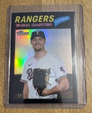 2026 Topps Heritage Baseball Evan Carter Chrome Black Refractor 68/77! NICE!!