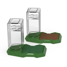 Reptile Water Dispenser Waterer Food Feeder Feeding Dish Refilling Tortoise