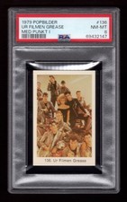 PSA 8 GREASE 1978 Swedish Card #136 JOHN TRAVOLTA & OLIVIA NEWTON JOHN