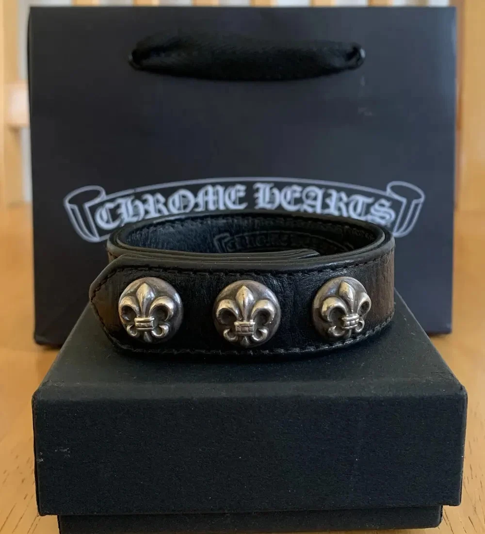 Chrome Hearts Leather Fashion Bracelets for sale - eBay